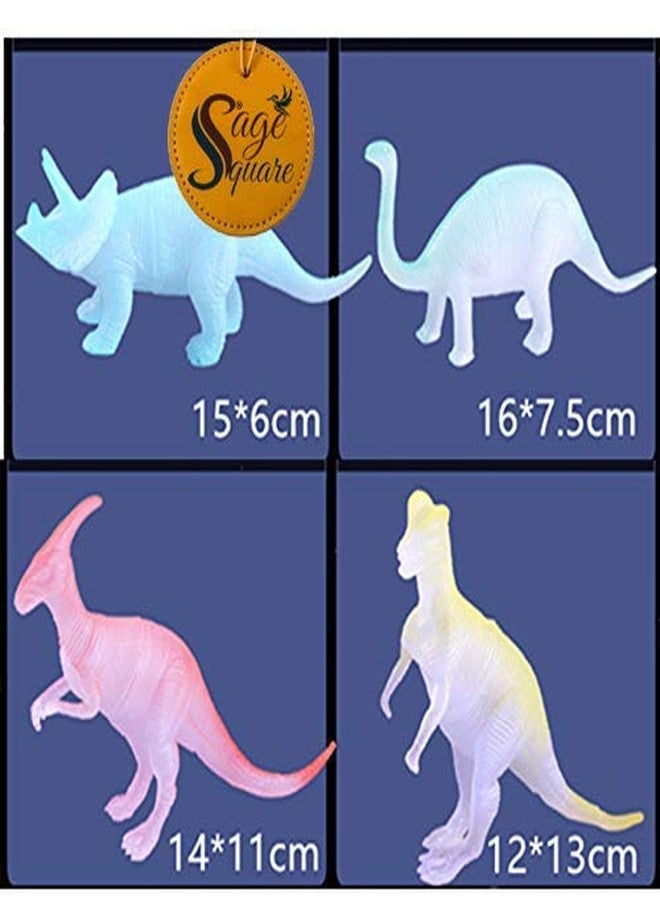 Sage Square Educational Dinosaur Play Set Toys - Kids Realistic Toy Dinosaur Figures for Themed Birthday Party and Education! (Set of Neon) - Image 5